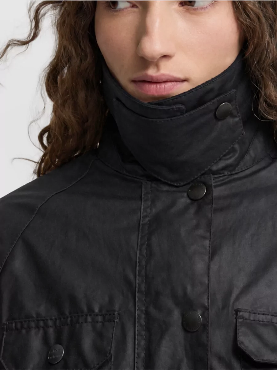 Barbour Waxed Cotton Single-Breasted Coat