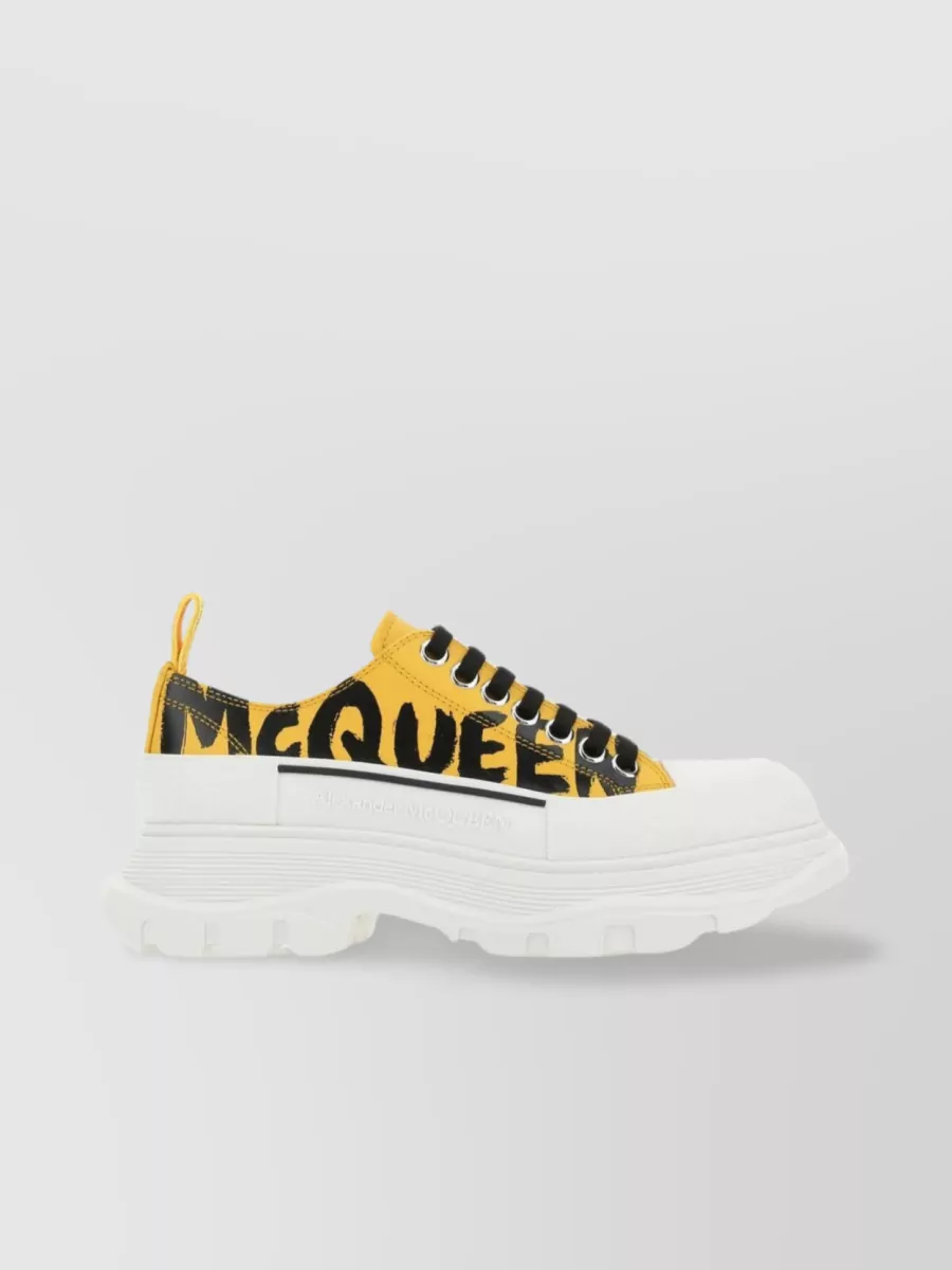Shop Alexander Mcqueen Sole Tread Chunky Sneakers In Yellow