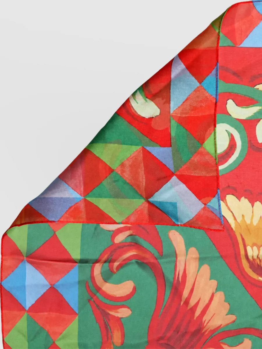 Dolce&Gabbana Silk Printed Square Scarf
