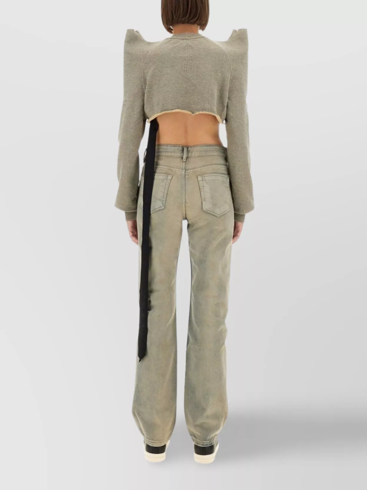 Rick Owens Drkshdw Cropped Knitwear Shoulder Pads