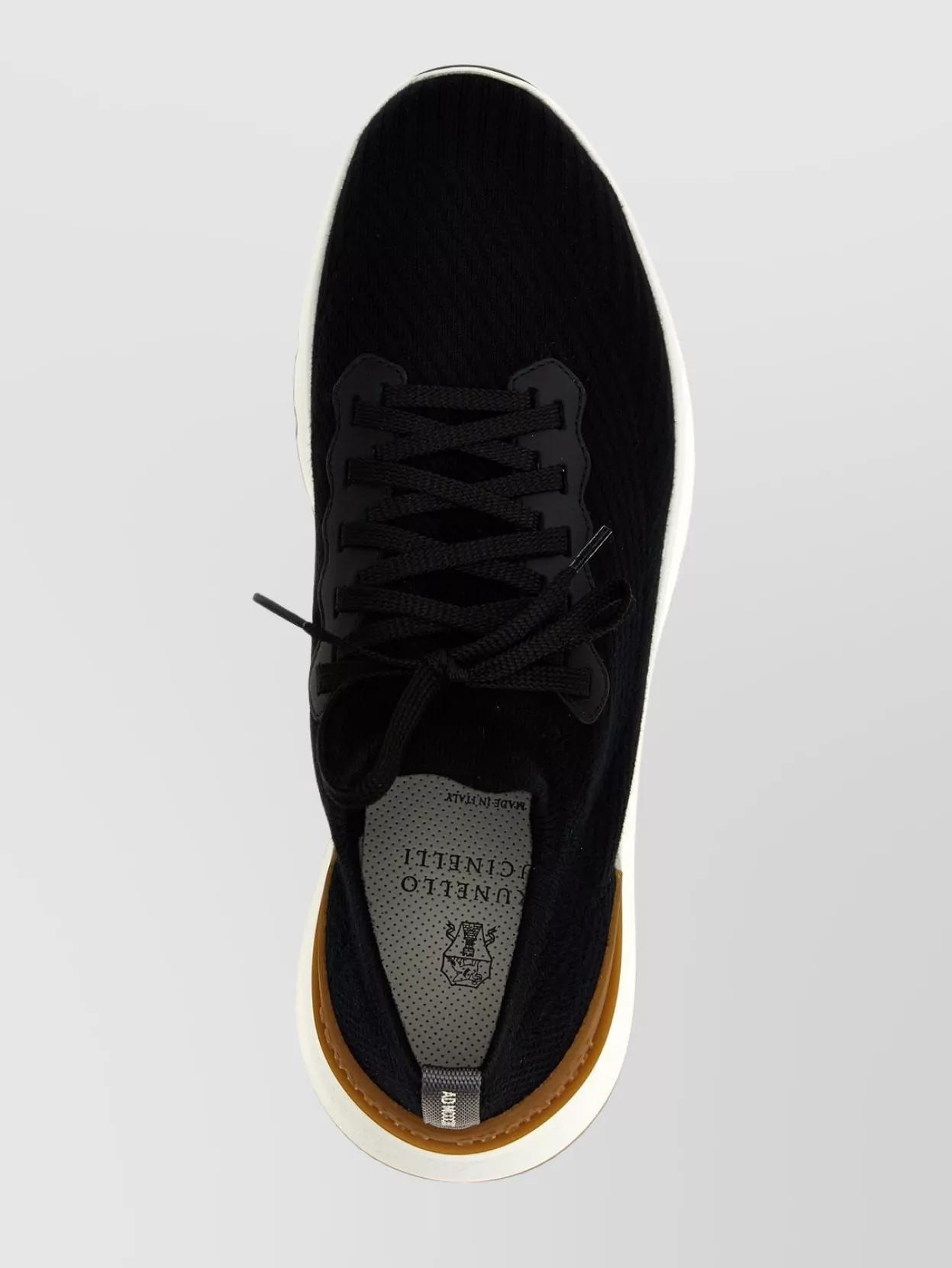 Brunello Cucinelli Knitted Sneakers With Round Toe And Rubber Sole