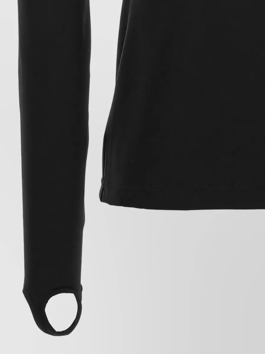 Courrèges High-Neck Long-Sleeve Technical-Jersey Fitted Jacket