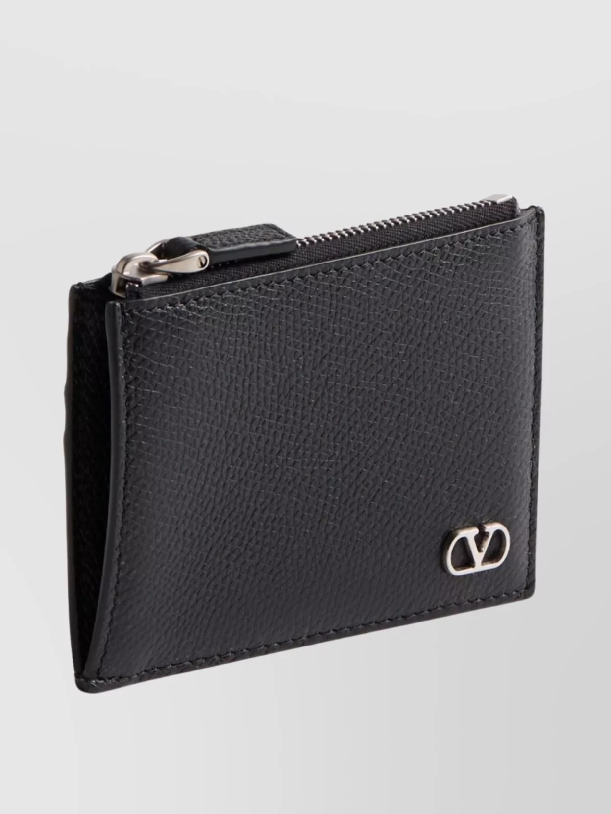 Valentino Garavani Grained Leather Wallets Textured Finish