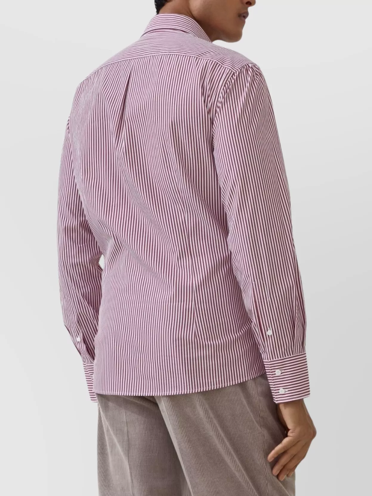 Brunello Cucinelli Striped Cotton Long Sleeve Shirt