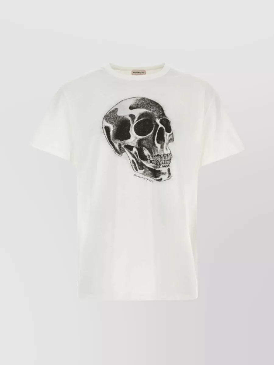 Shop Alexander Mcqueen Versatile Crew Neck T-shirt In Grey