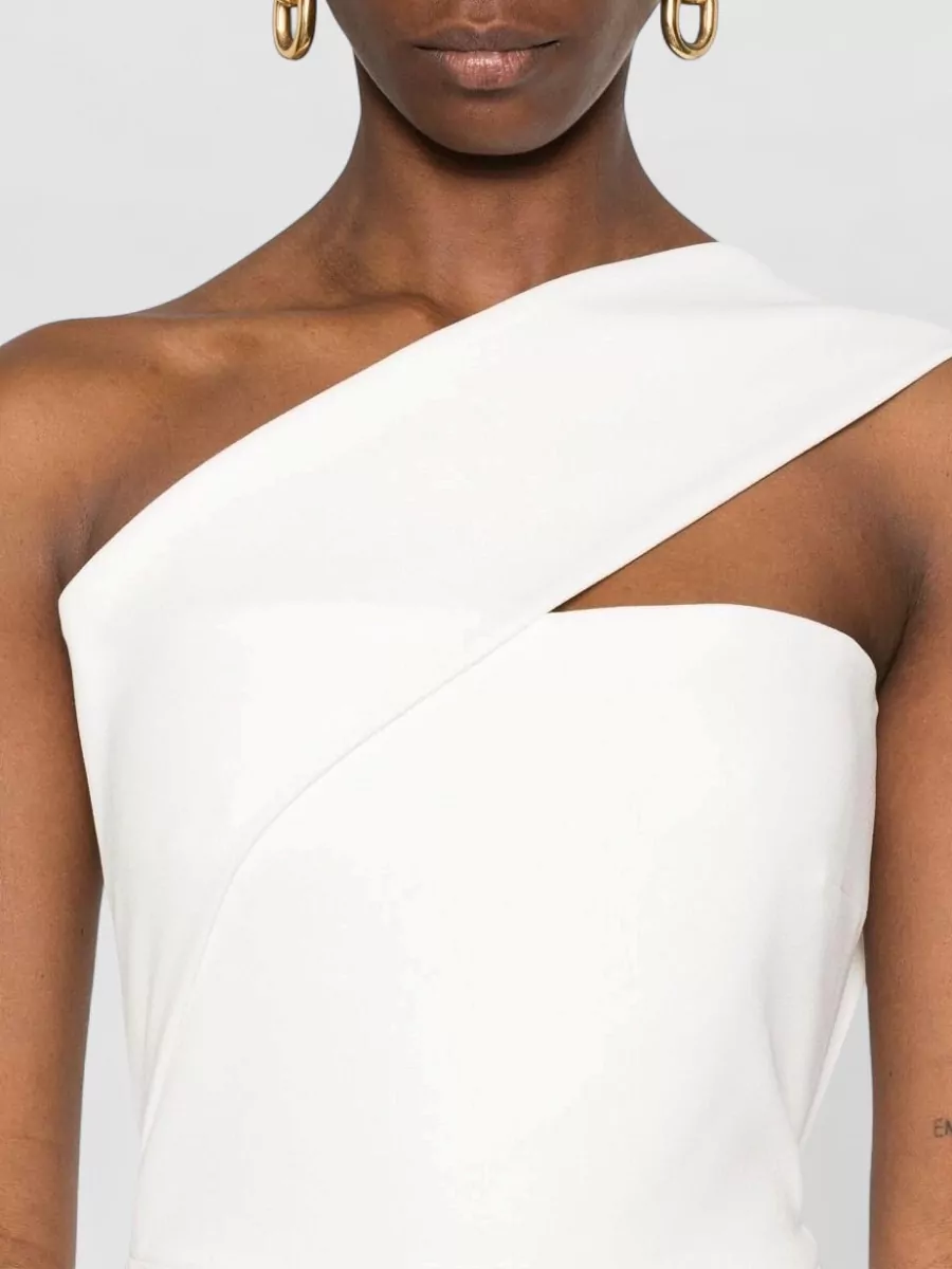 Solace London Asymmetric Neck Sleeveless Maxi Gown