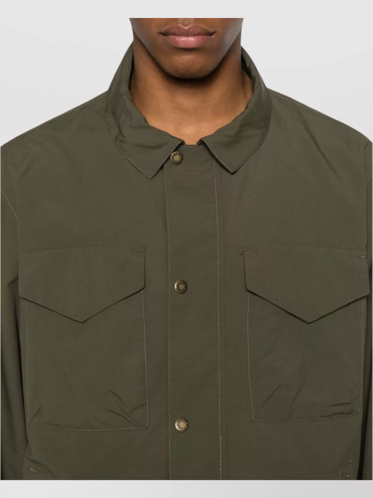 Barbour Collar Flap Pockets Side Drawstring Jacket