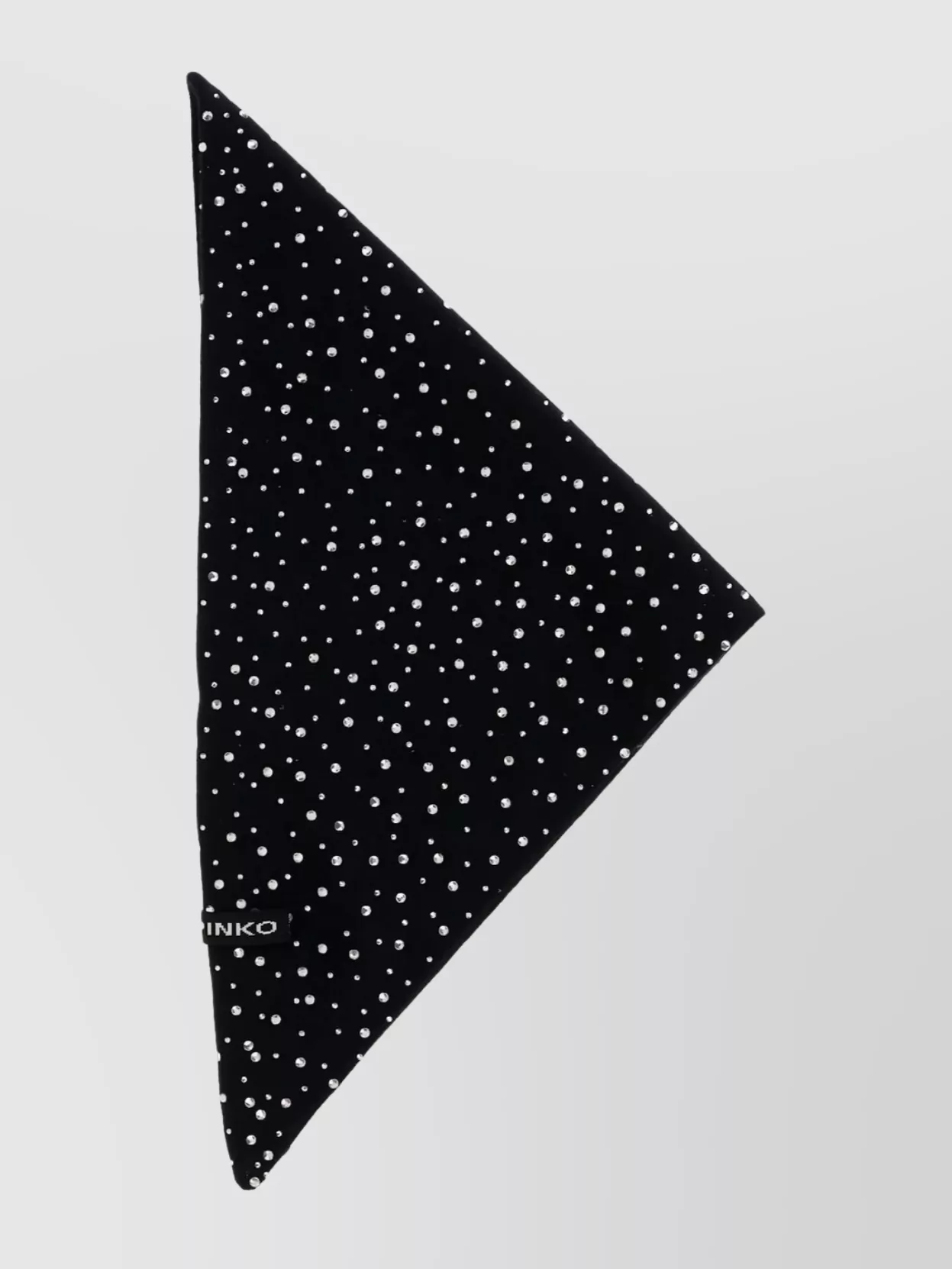 Pinko Wool Rhinestone-Embellished Triangular Scarf