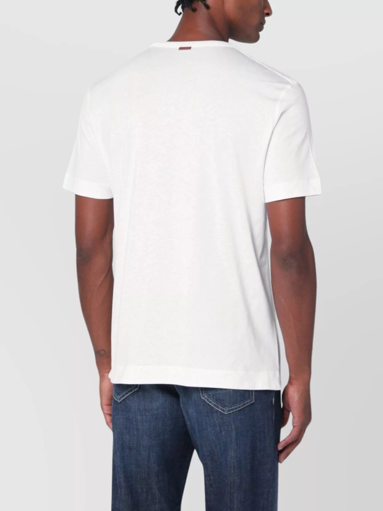 Zegna Logo Crew Neck T-Shirt Short Sleeves