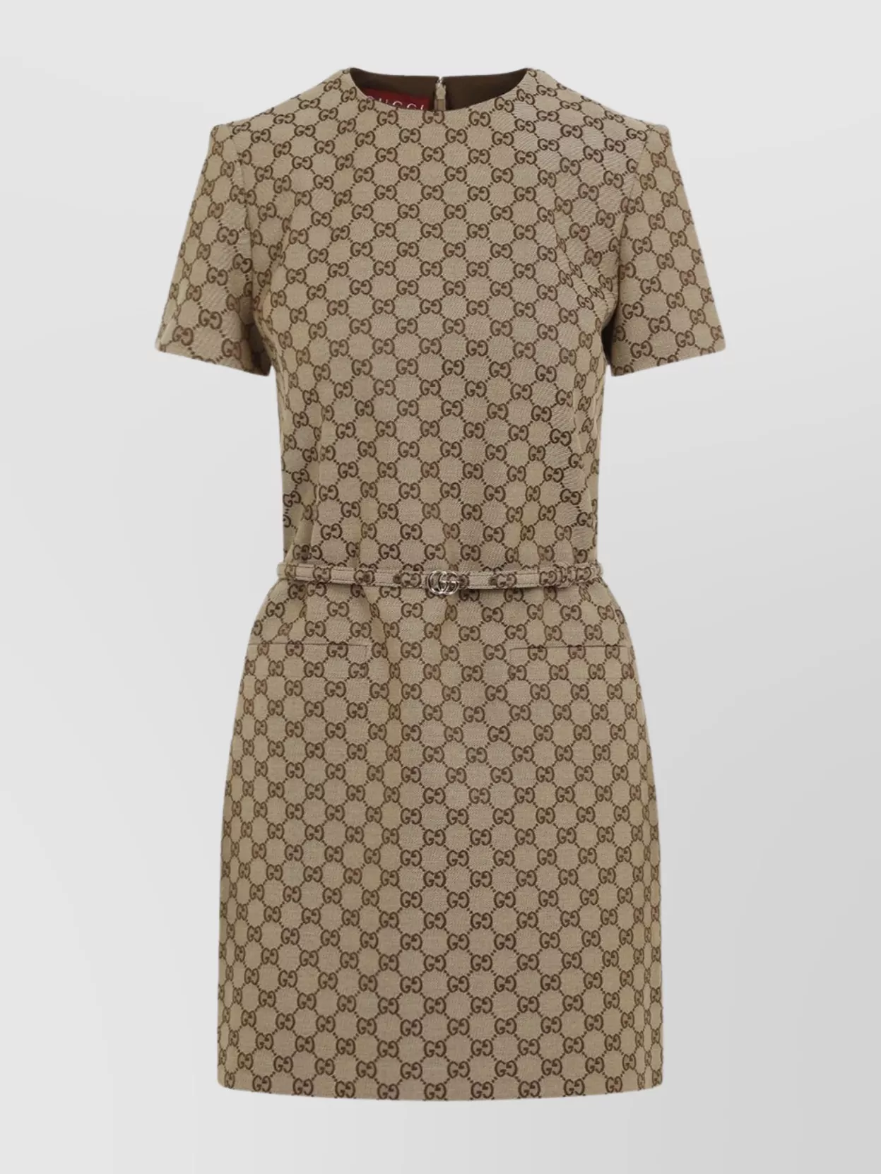 Gucci Cotton Belted Dress Short Sleeves