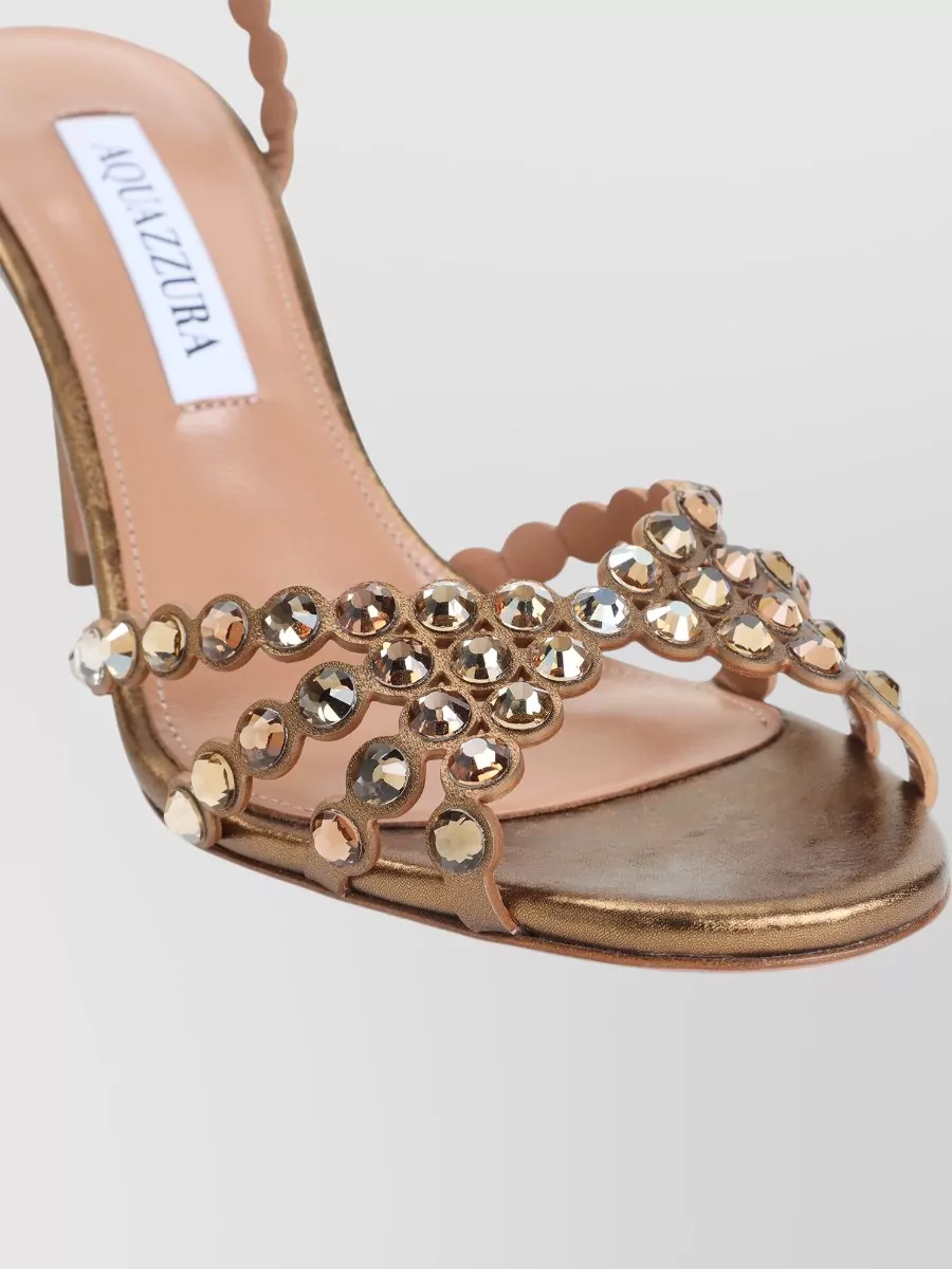 Aquazzura Stylish Open Toe Sandals With Ankle Strap
