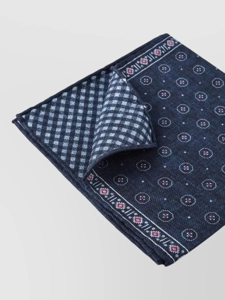 Brunello Cucinelli Silk Geometric-Print Pocket Square