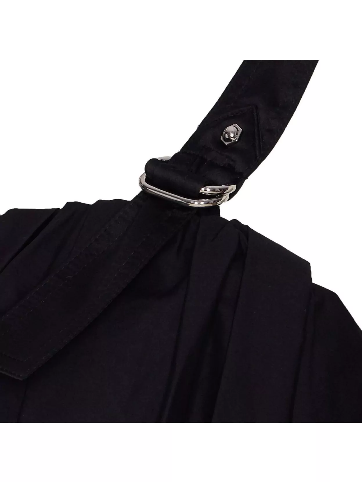 Pinko 'raul' Black Top With Adjustable Straps And Removable Sleeves