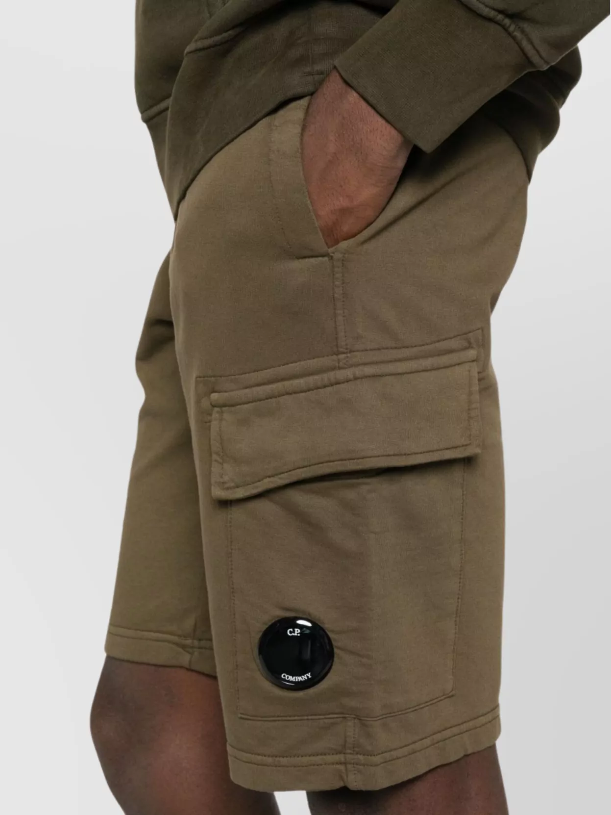 C.p. Company Fleece Cargo Bermuda Shorts Pockets