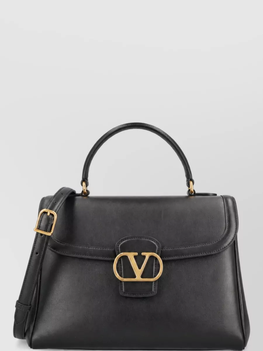 Valentino Garavani Vlogo Signature Leather Shoulder Bag