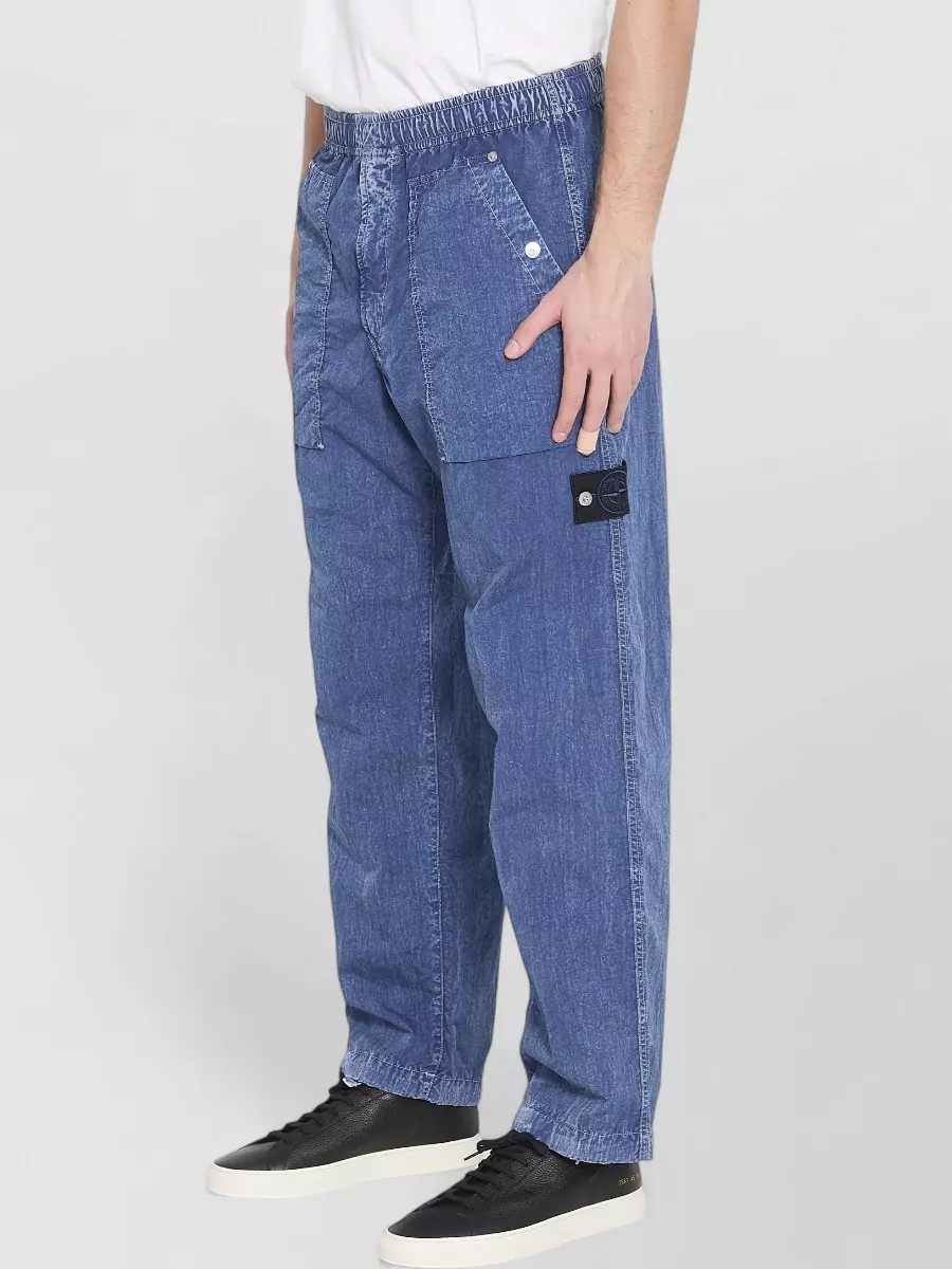 Stone Island Mid-Rise Wide-Leg Trousers