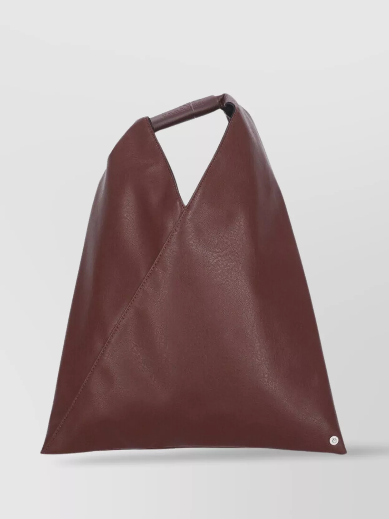 Mm6 Maison Margiela Bordeaux Stitched Asymmetrical Tote Bag