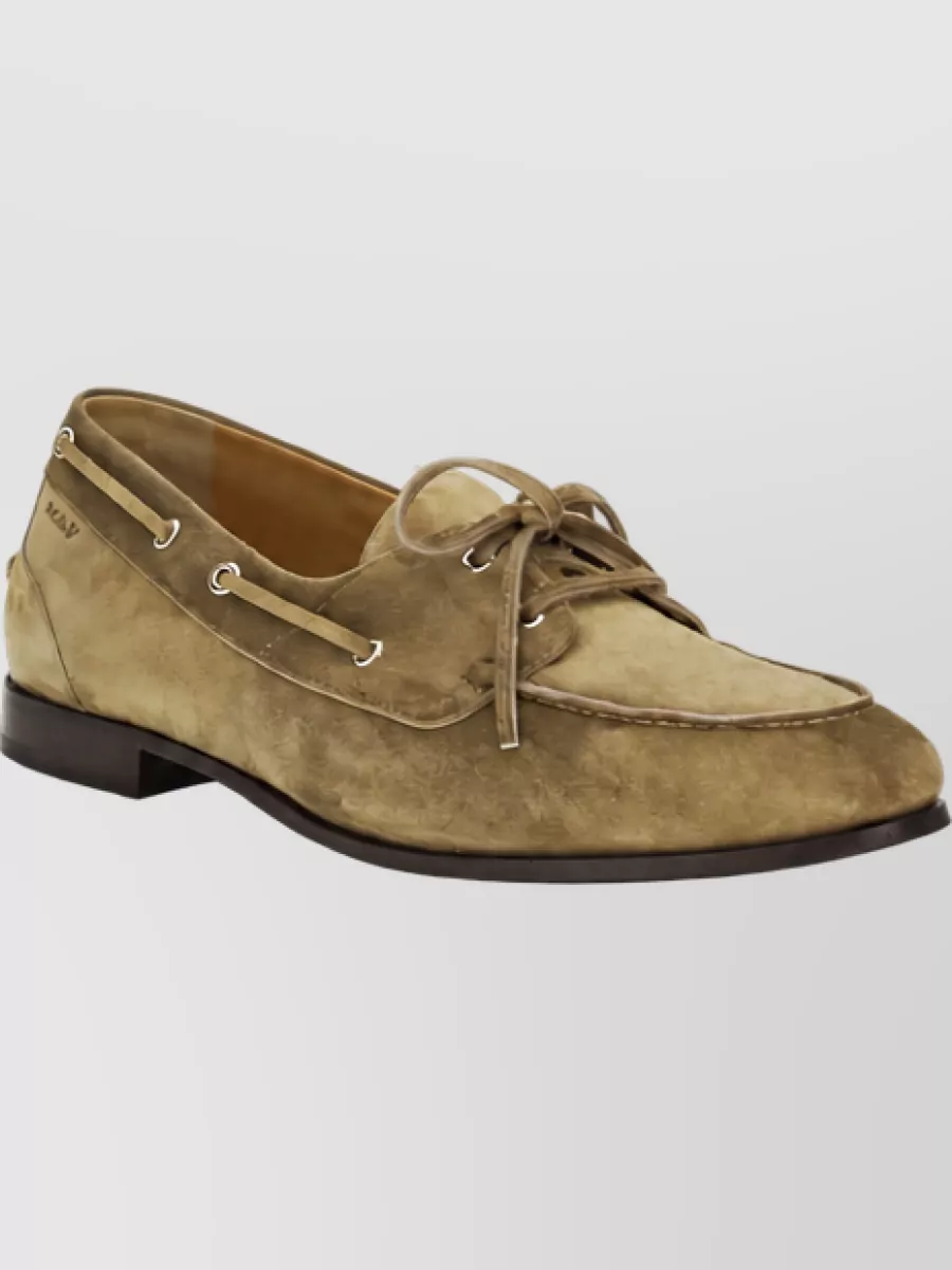 Bally Leather Slip-On Boat Shoes