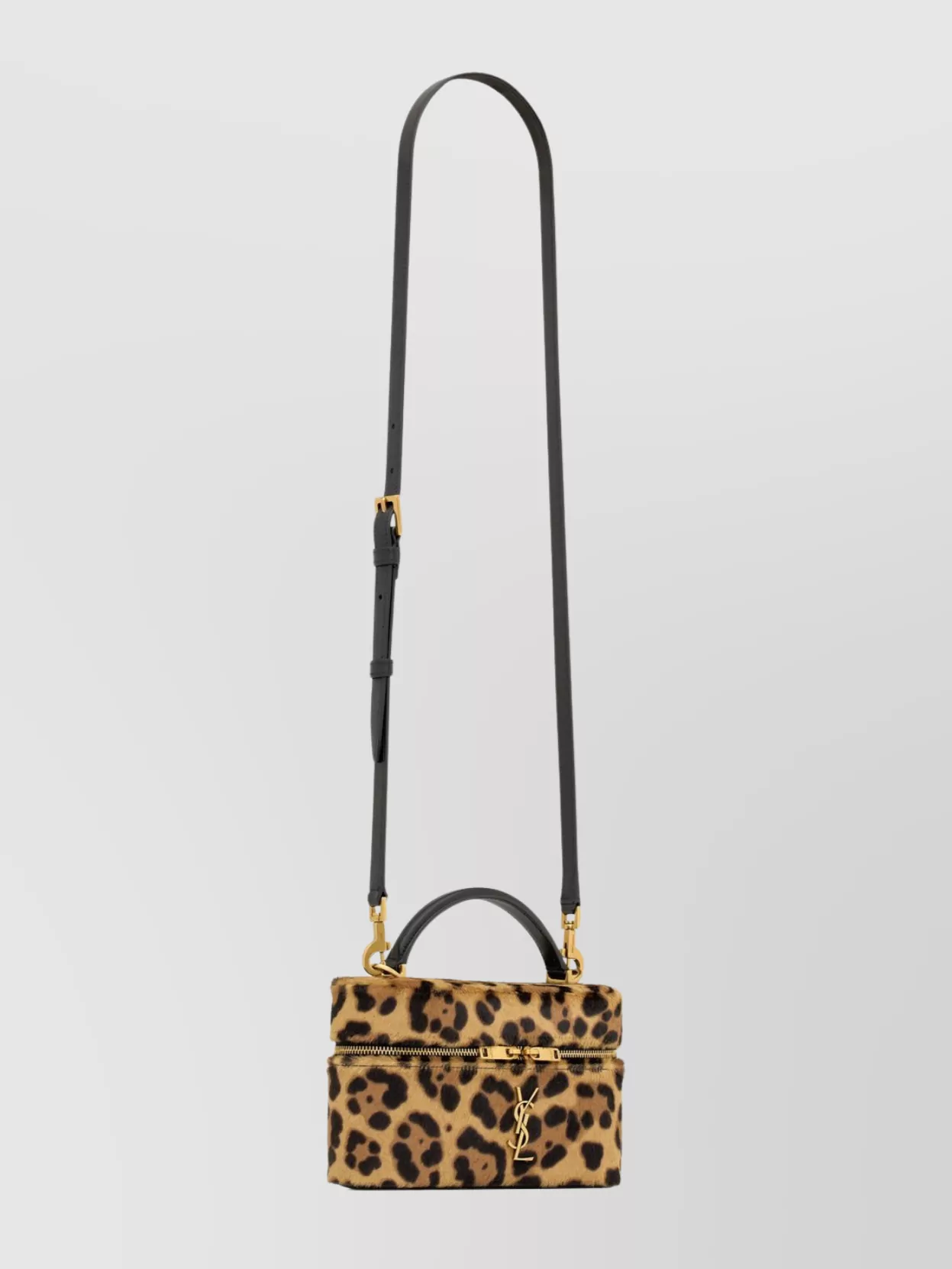 Saint Laurent Pony Skin Leopard Print Shoulder Bag In Multi