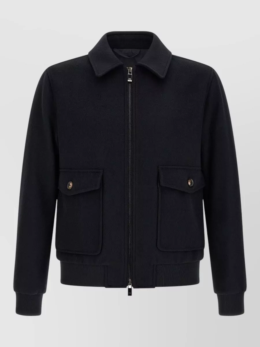 Pal Zileri wool single-breasted bomber jacket