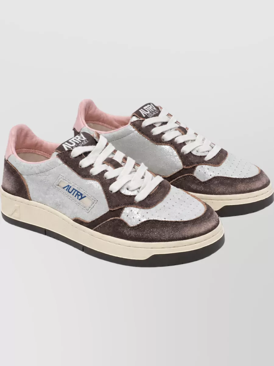 Autry Suede Leather Low-Top Lace-Up Sneakers