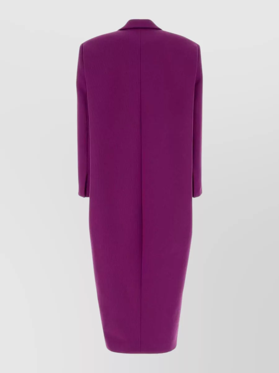 Balenciaga Wool Gabardine Single Breasted Coat