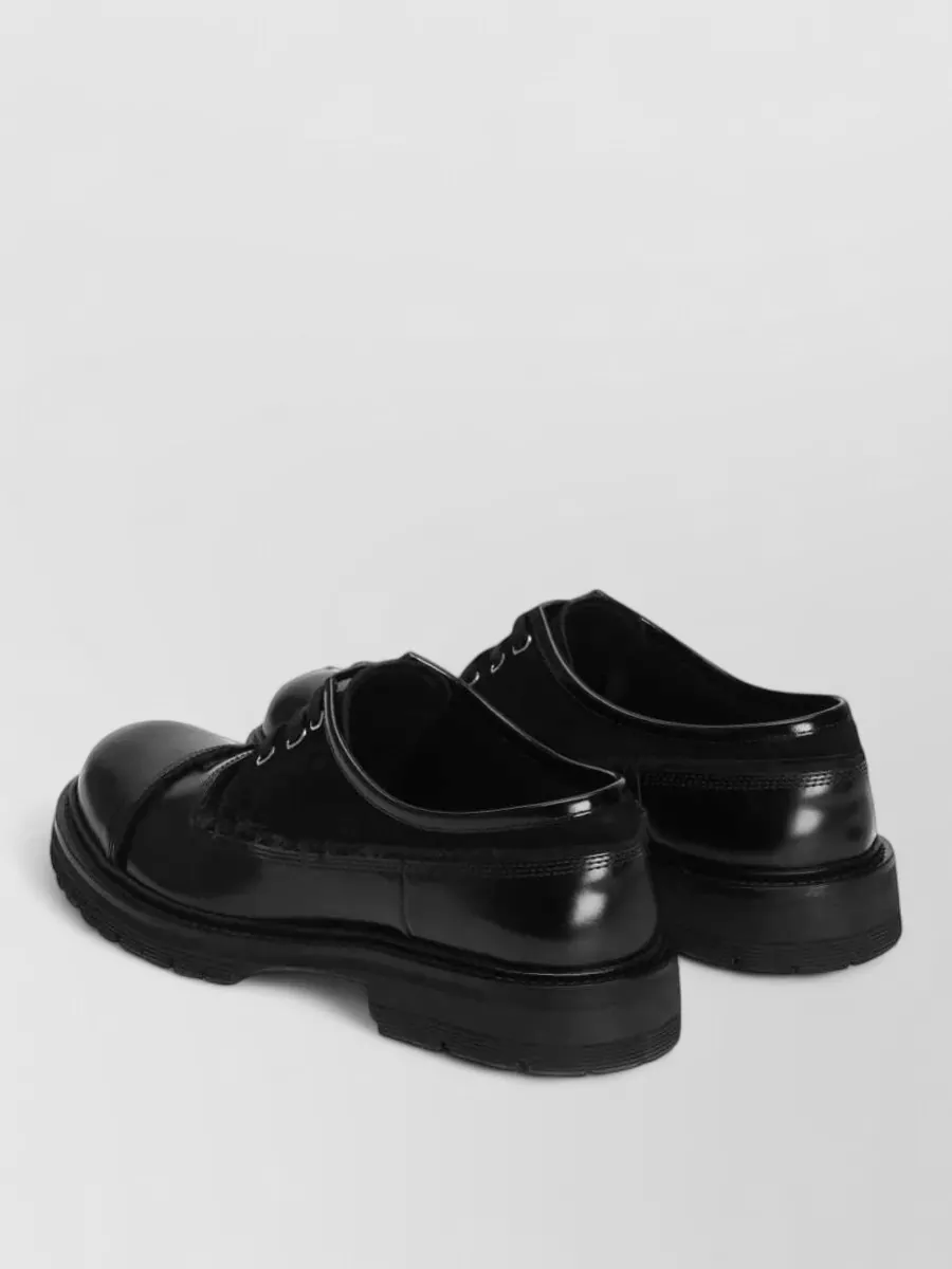 Dolce&Gabbana Leather Paneled Derby Shoes