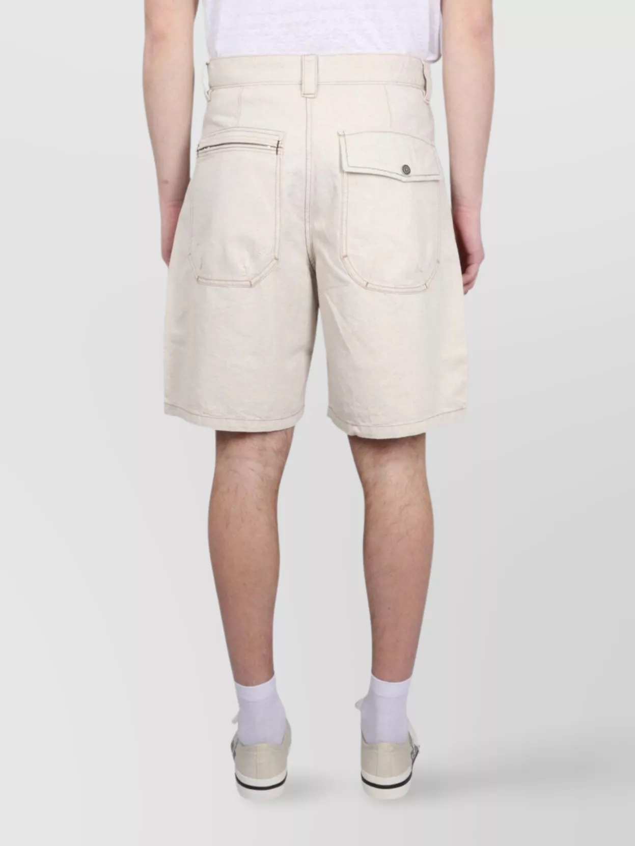 Isabel Marant Denim Shorts With Pockets And Belt Loops