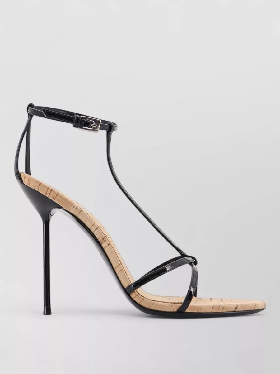 Paris Texas leather t-strap sandals
