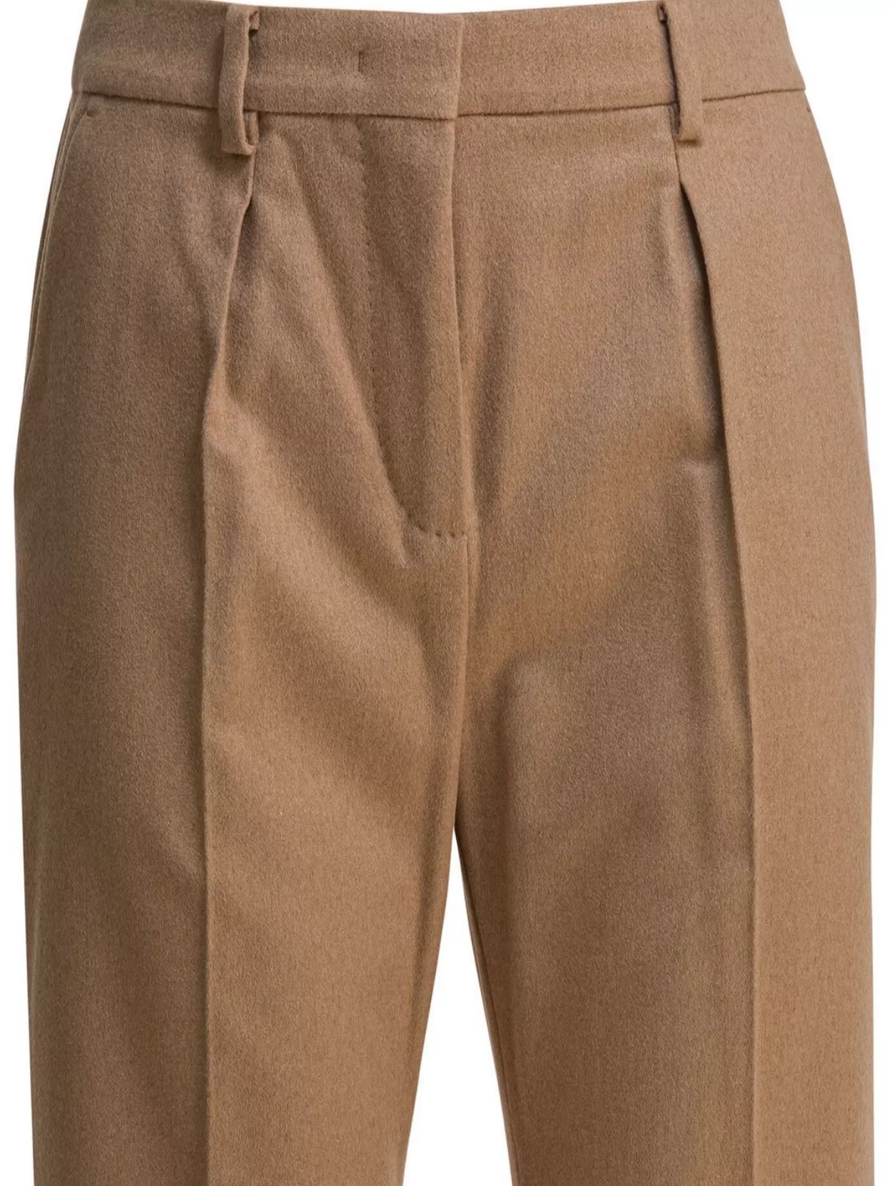Max Mara Trousers With Pleated Front And Belt Loops In Multi