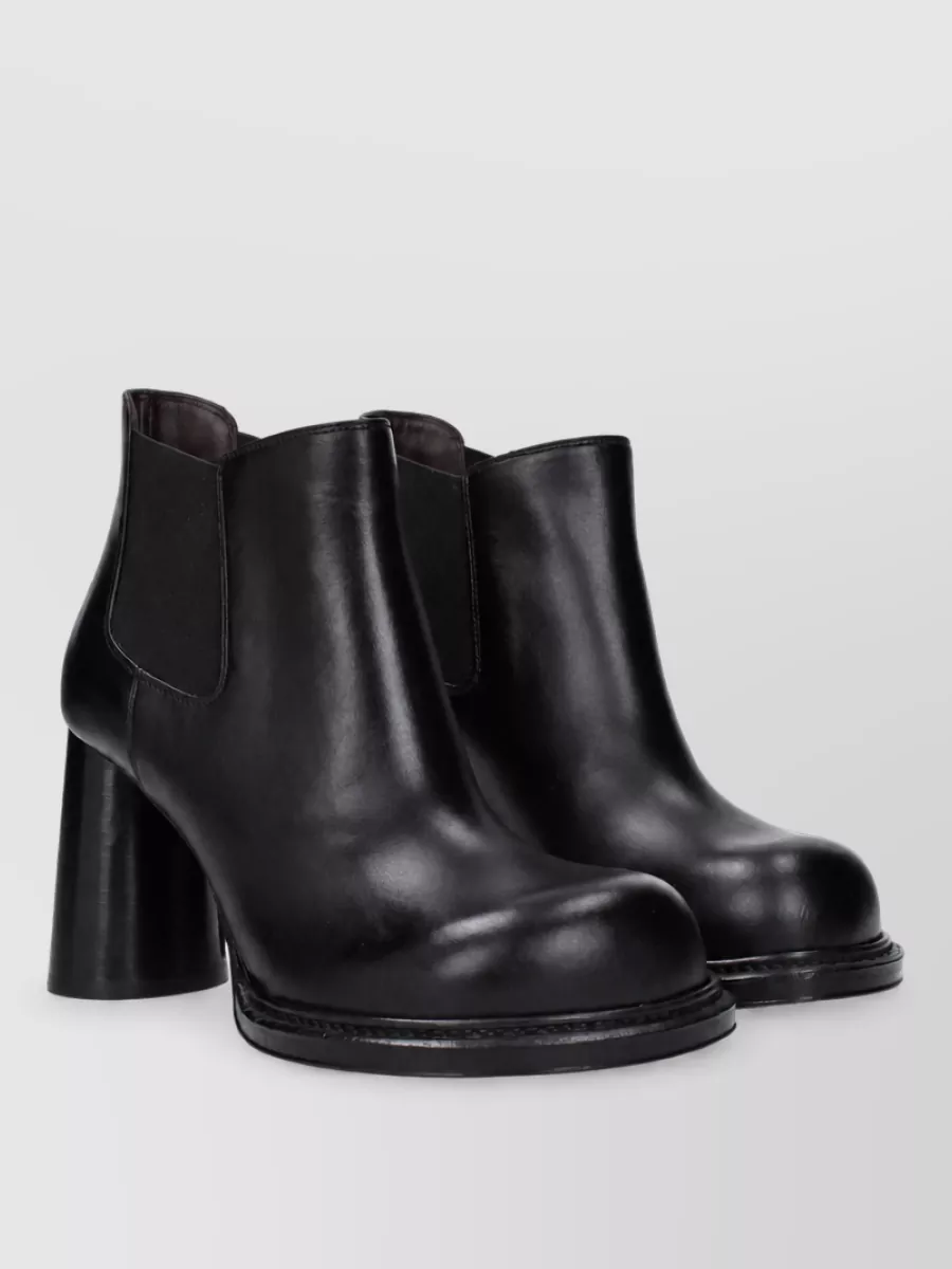 Bottega Veneta Leather Lace-Up Ankle Boots