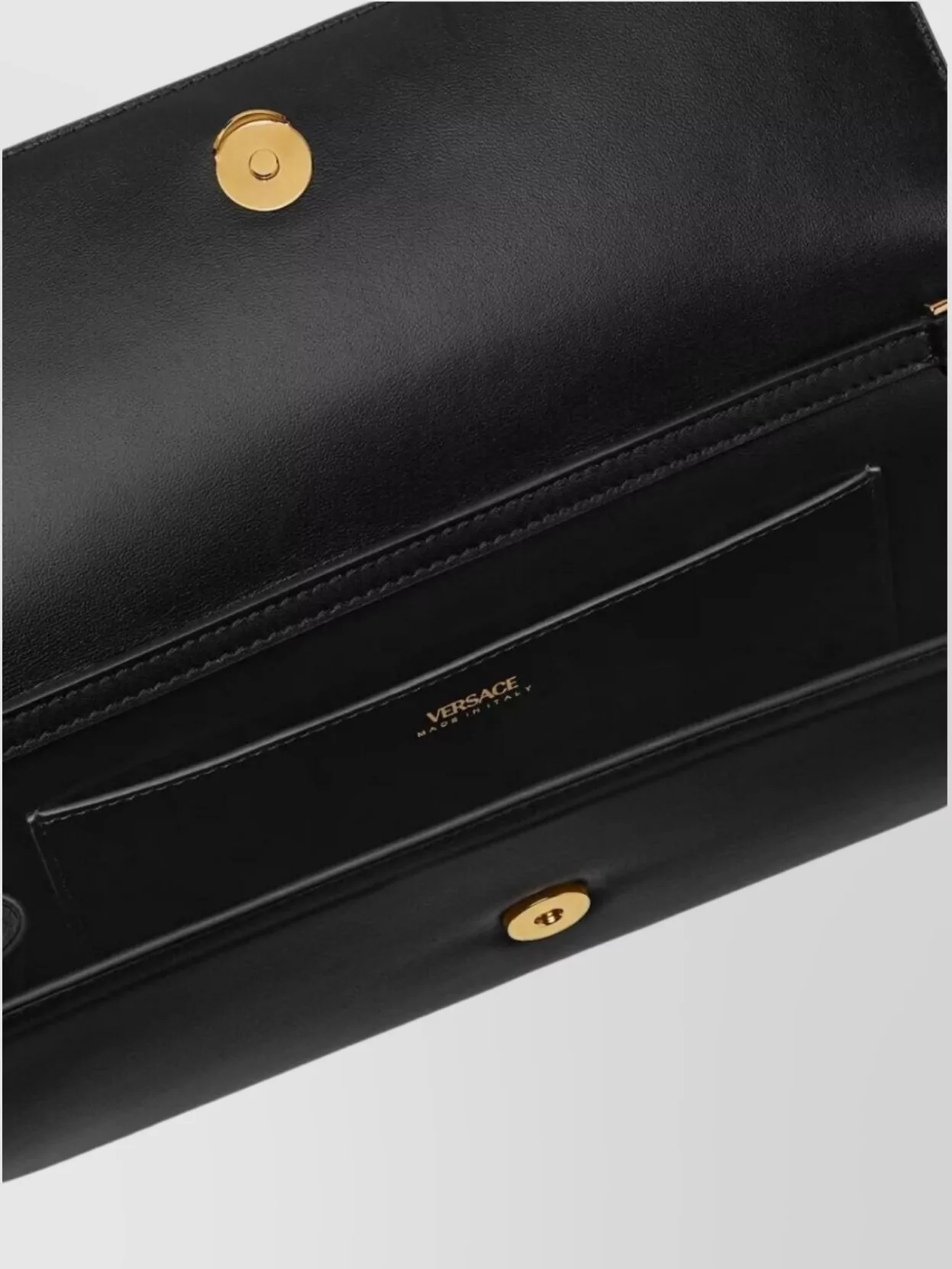 Versace Lamb Leather Chain Strap Clutch Bag