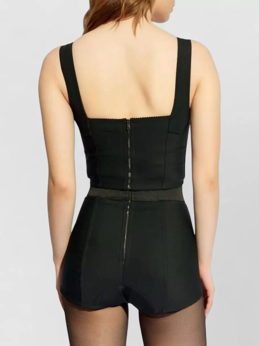 Dolce&Gabbana Stretch Jersey Corset Top Cropped Silhouette