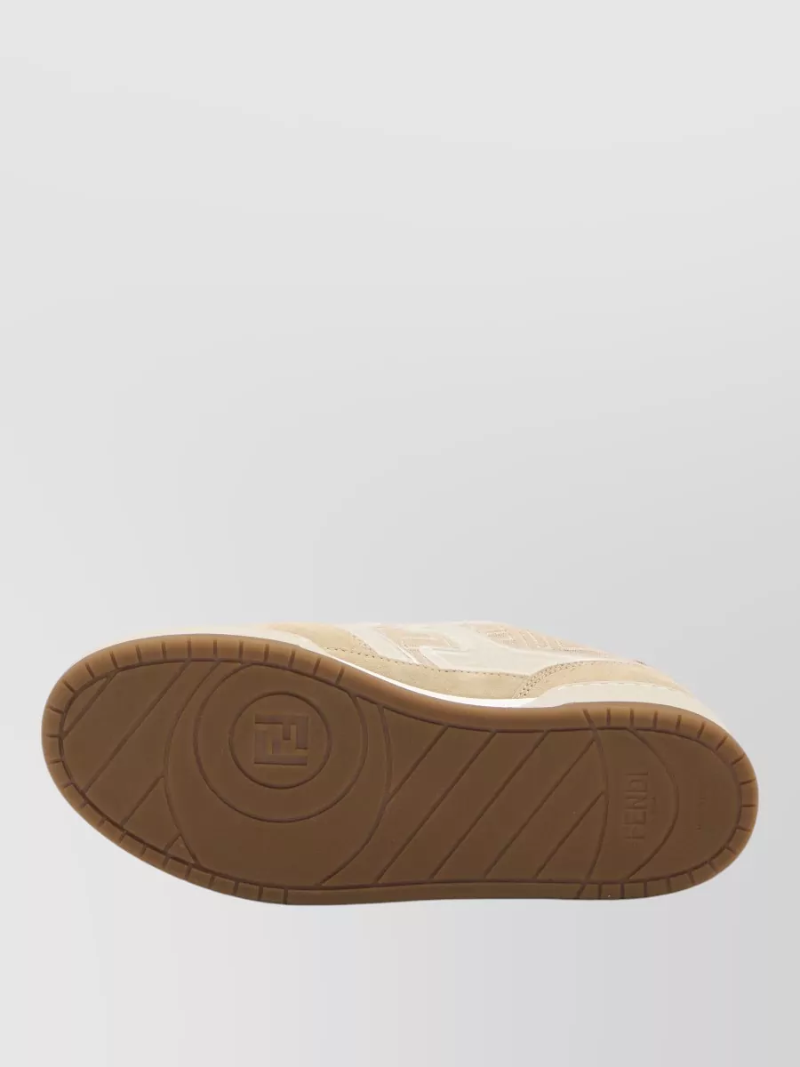 Fendi Match Sneakers With Denim Effect Pattern