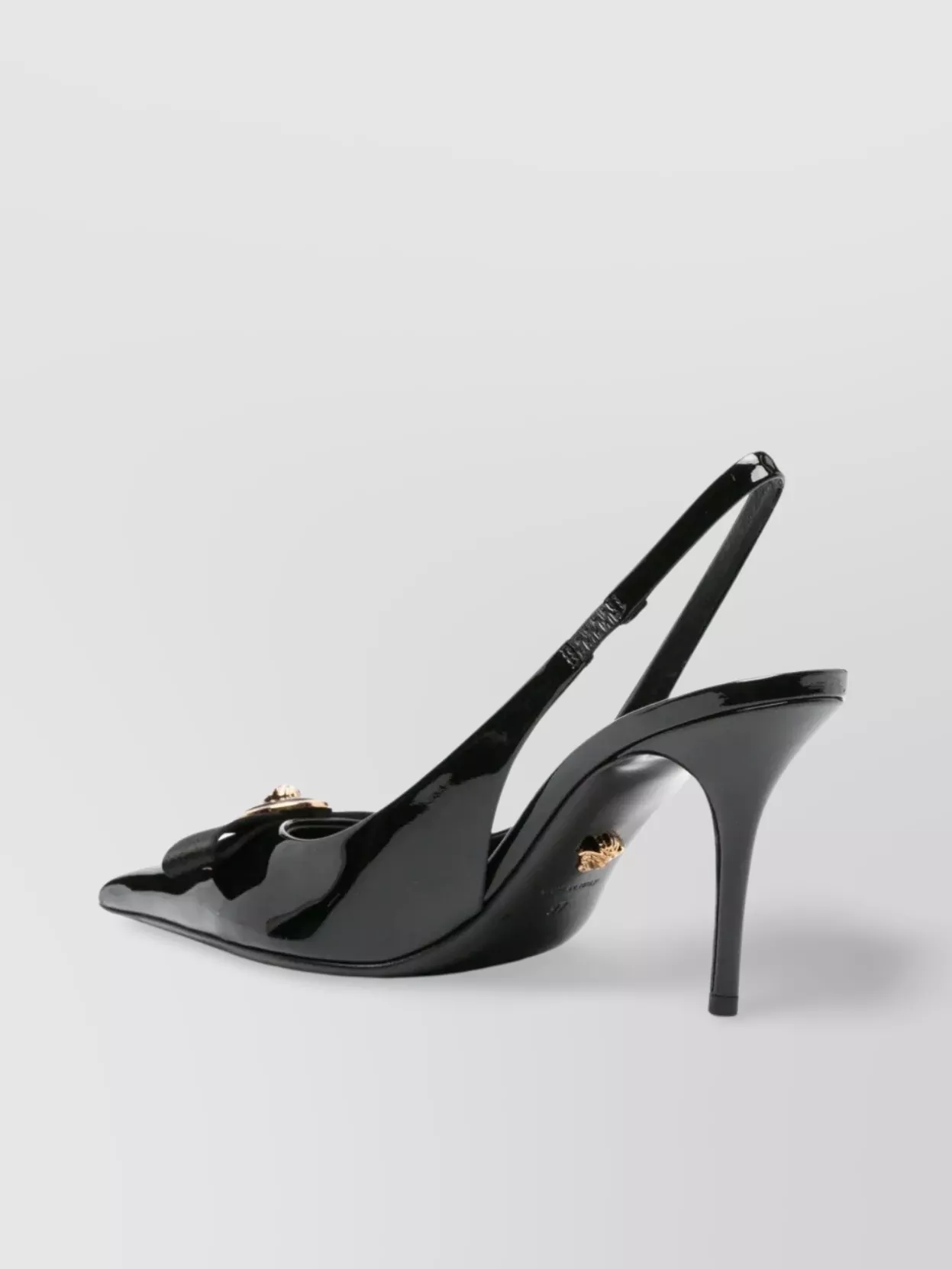 Versace Gianni Ribbon Pumps With 85mm Back Strap