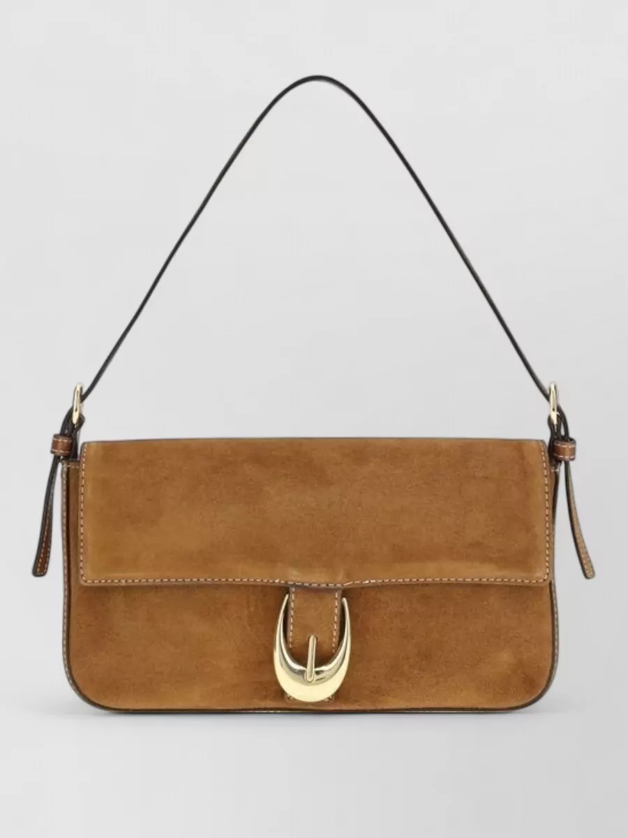 Staud Shirley Leather Clutch Bag