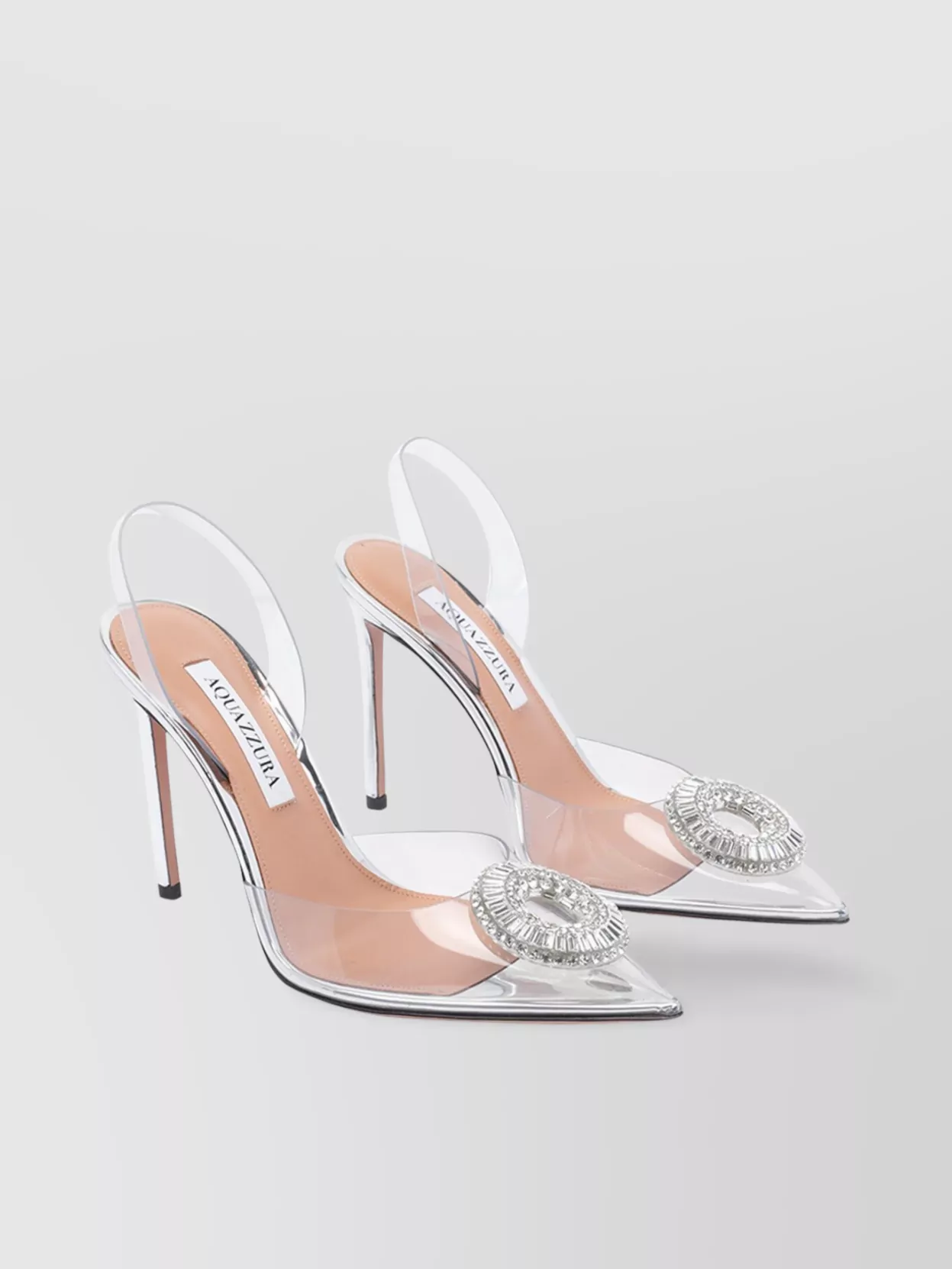 Aquazzura Crystal Embellished Pointed Toe Pumps