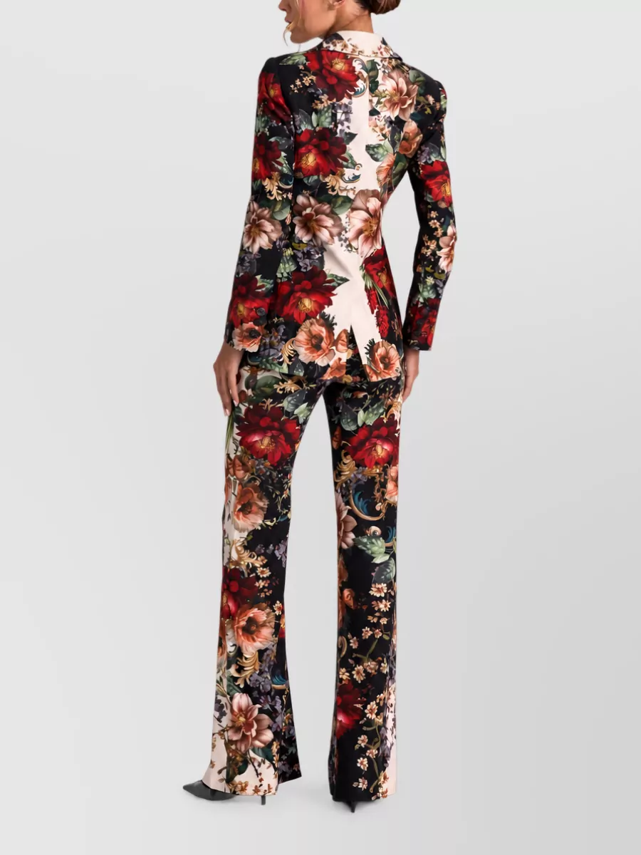 Alice + Olivia Floral-Print Single-Breasted Blazer