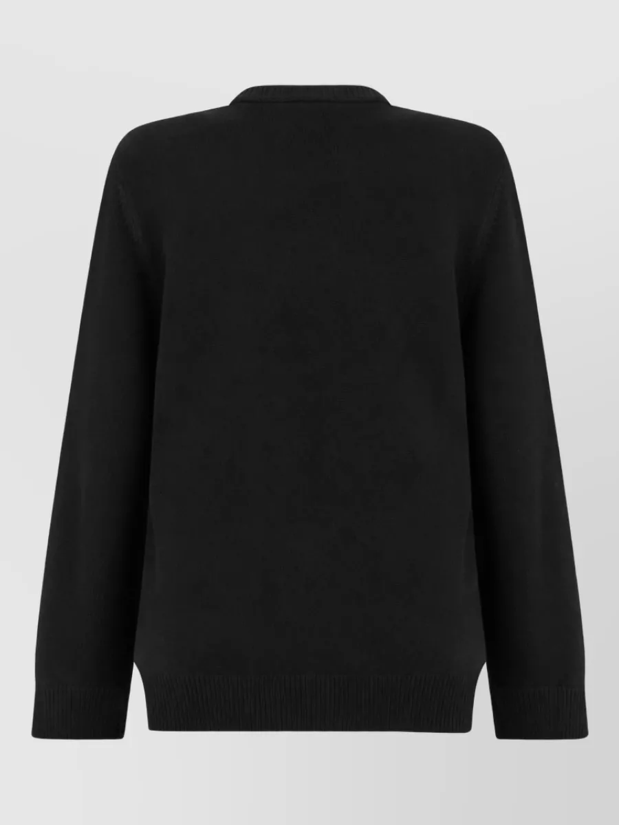 Totême Cashmere Ribbed Asymmetric Long-Sleeve Sweater