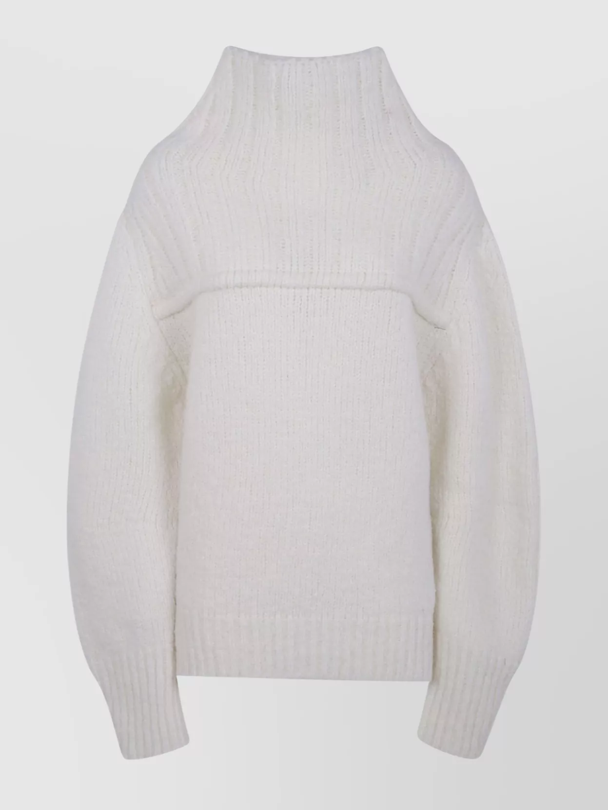 Dries Van Noten Cozy Turtle Neck Knit Sweater In White