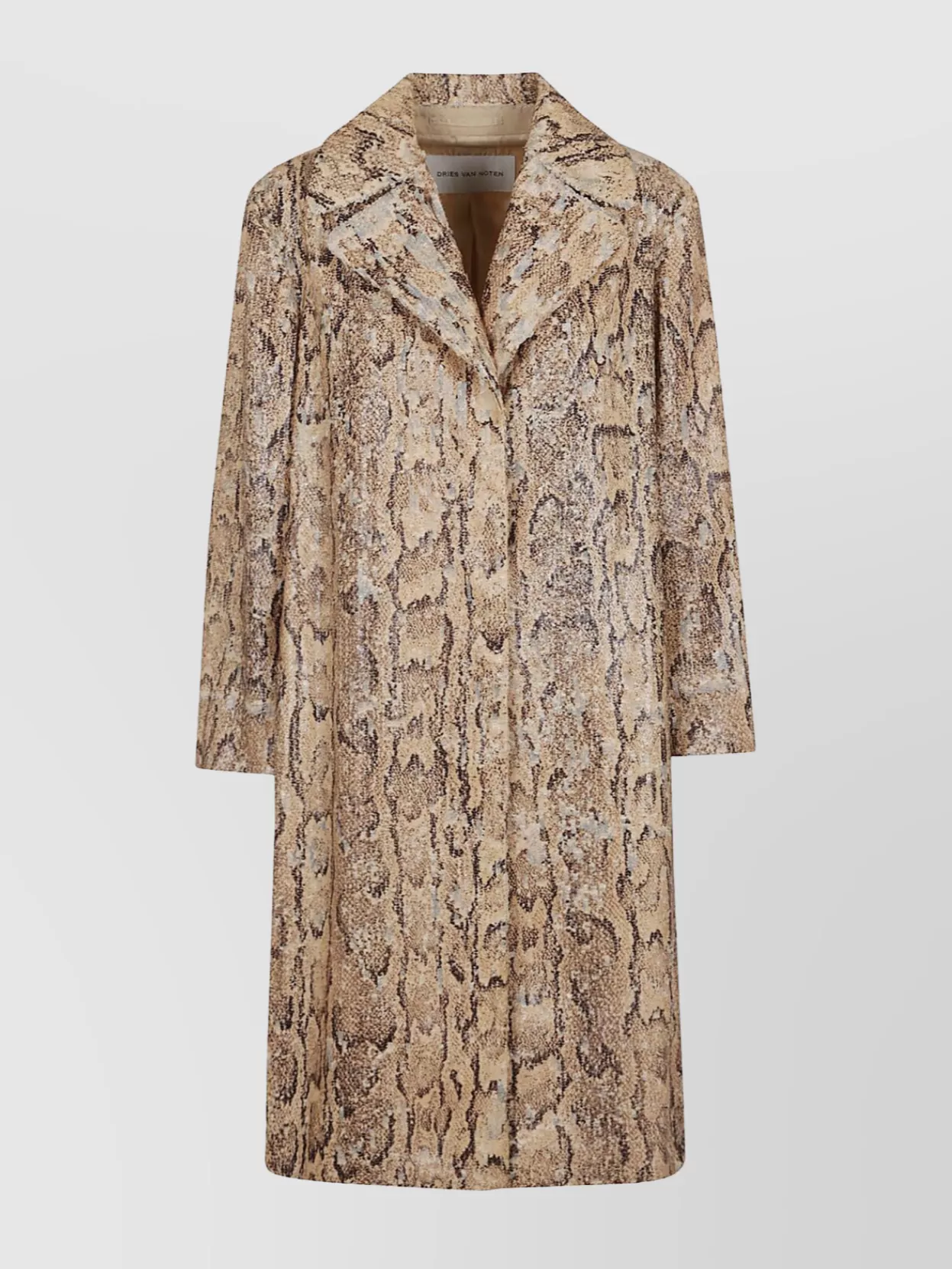 Shop Dries Van Noten Rich Emb 1483 W.w.coat