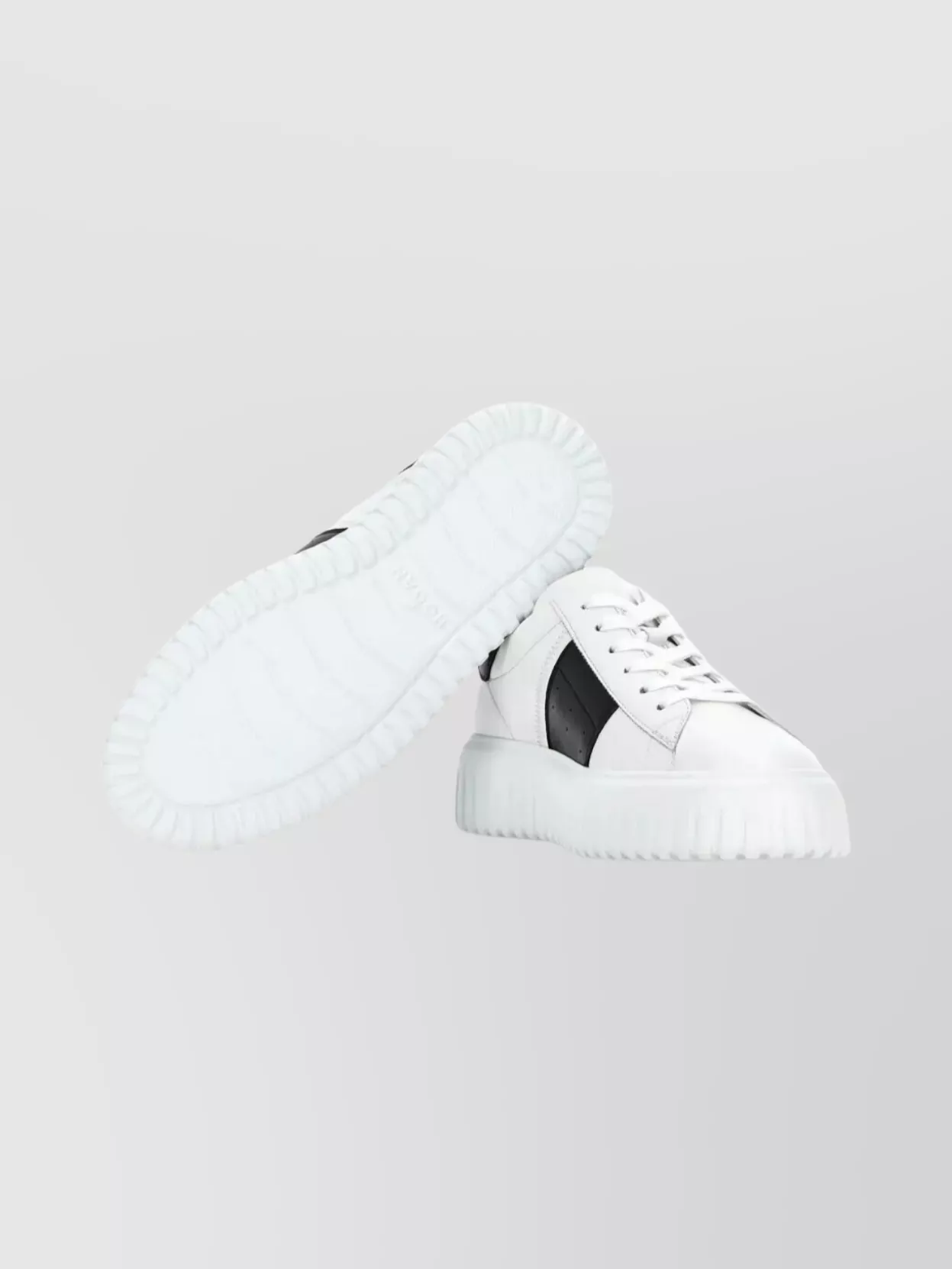 Hogan Nappa Leather Sneakers Featuring Striped Design