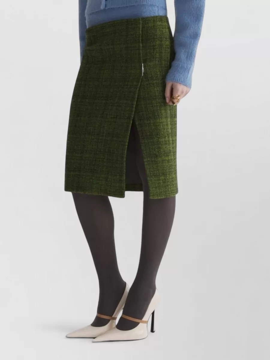 Mugler Wool Midi Skirt