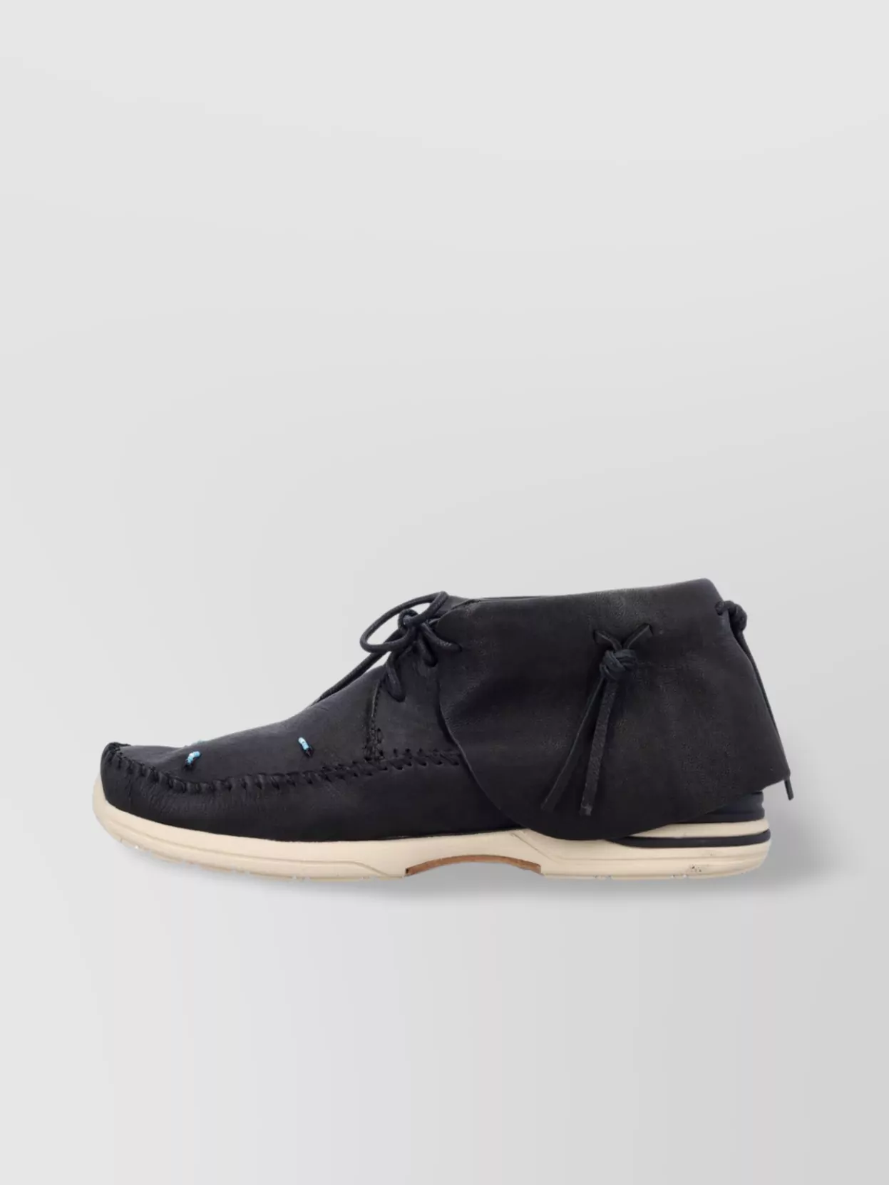 Visvim Fbt Lhamo-folk Suede-suede Desert Boots In Blue