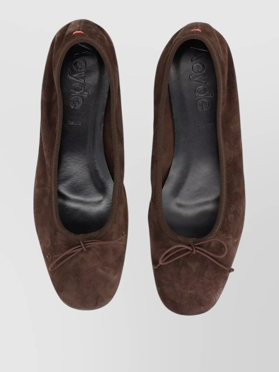 Aeyde Suede Leather Ballerina Flats