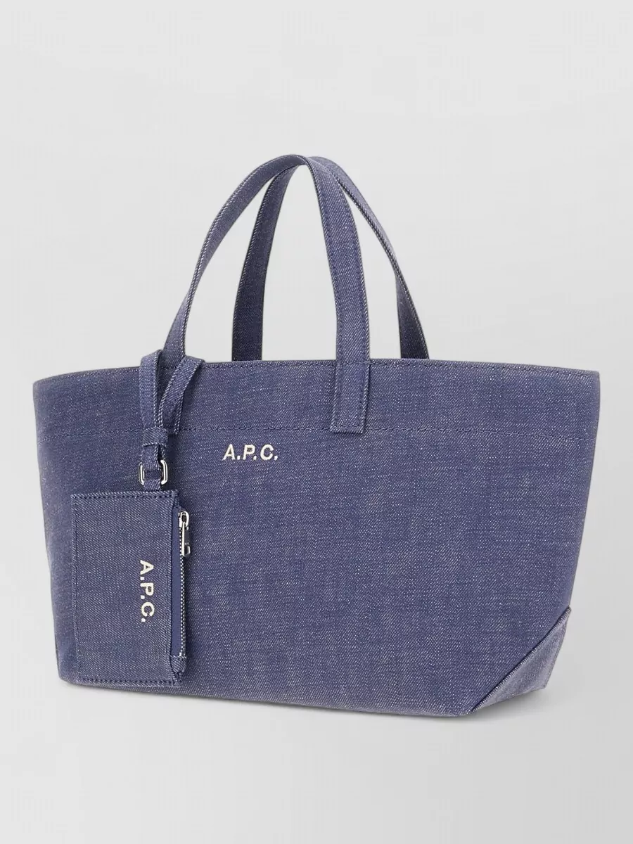 A.p.c. Denim Le Drummer Tote Bag Top Handles