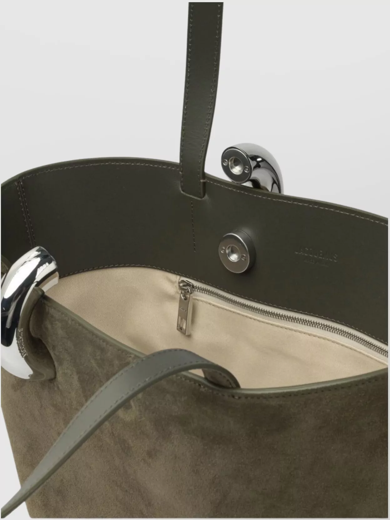 Jacquemus Dual Handle Suede Shoulder Bag