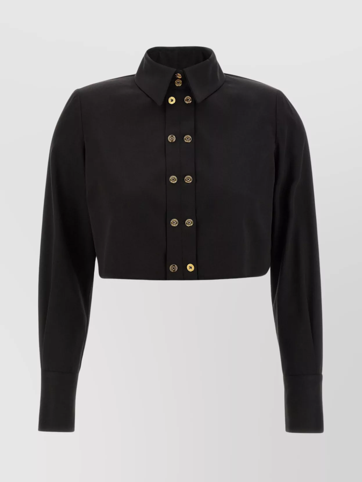Elisabetta Franchi Short Shirt With Long Sleeves And Collar