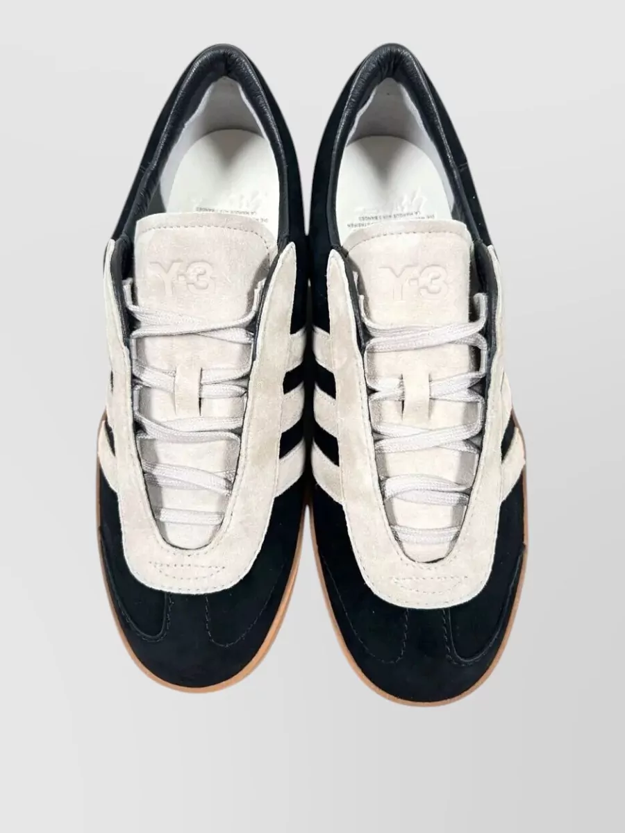 Y-3 Suede Leather Lace-Up Sneakers