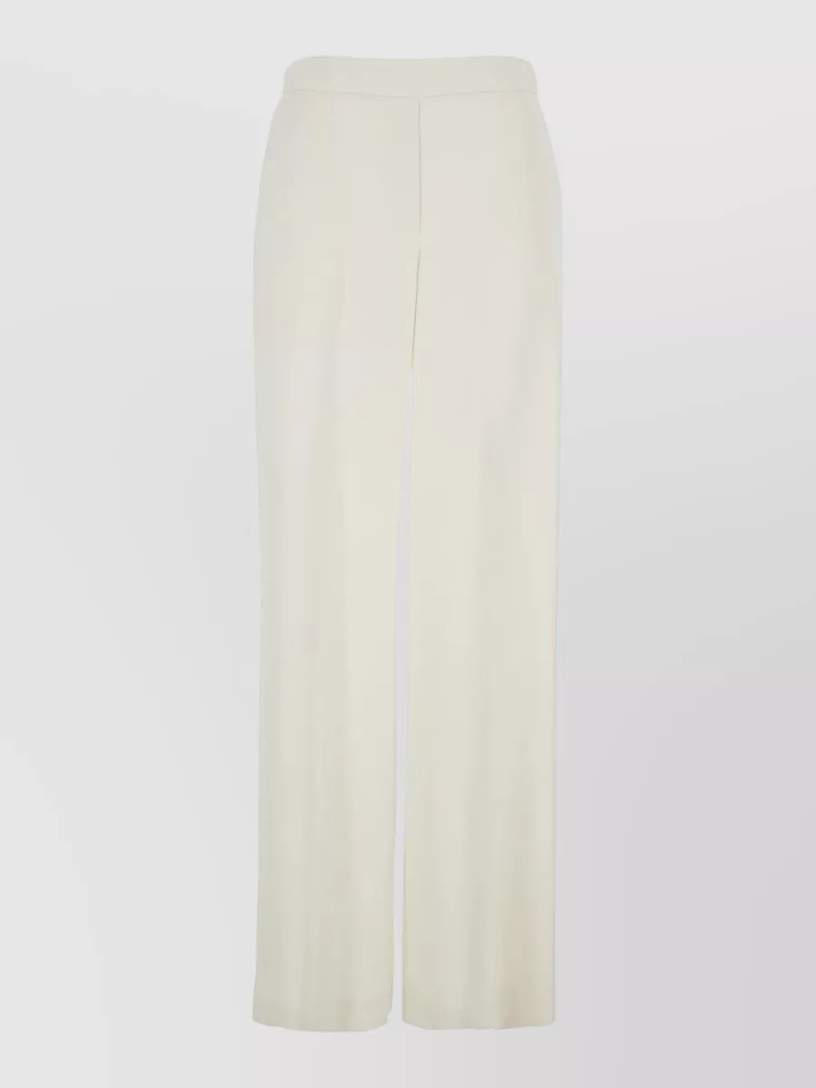 Parosh Wide Leg Nylon Silk Blend Trousers